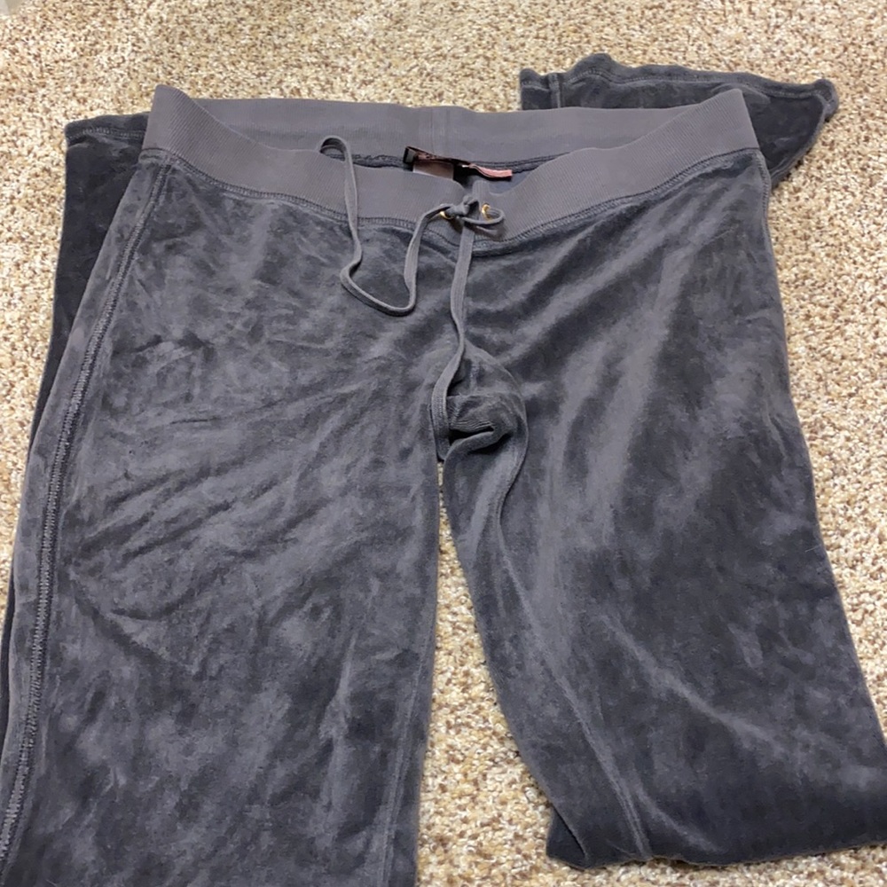 Juicy Couture M velour gray pant flare
